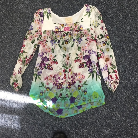 Anthropologie silk blouse size 2