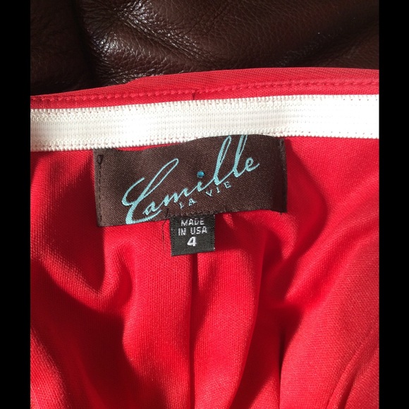 Fiery red prom dress, only worn once - Picture 3 of 4