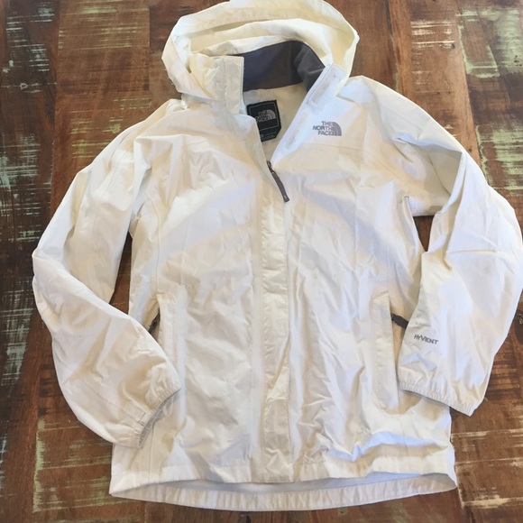 The North Face Jackets & Blazers - North Face White Rain Jacket