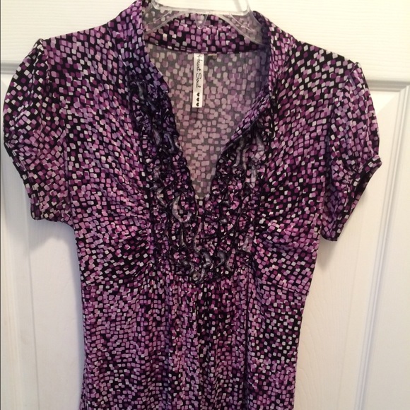 Purple short sleeved top