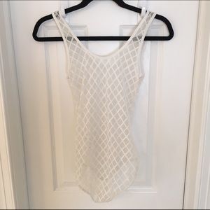 American apparel sheer lattice bodysuit