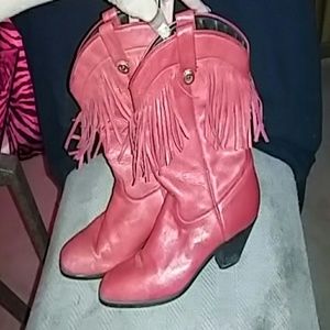 Dingo Red Fringe Boots