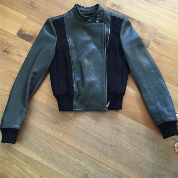 Theory coley leather jacket