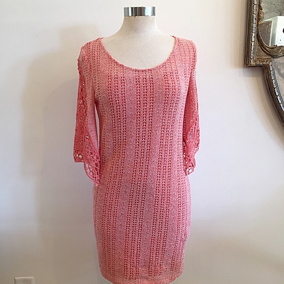Coral knitted dress!
