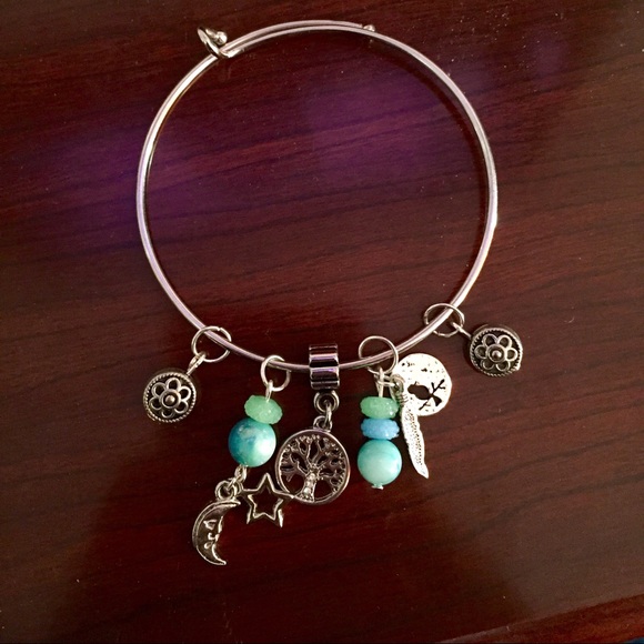 Silver charm bracelet - Picture 2 of 2