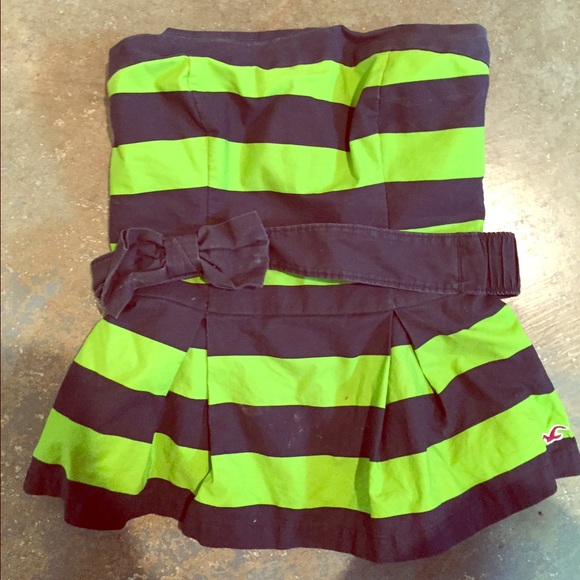 Hollister green and navy crop top - Picture 1 of 2