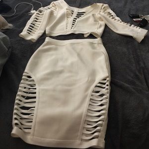 Two piece bandage set and dress