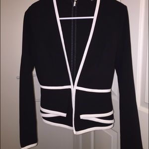 Layered peplum blazer