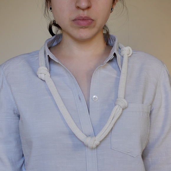 NWT Organic Undyed Unbleached Cotton Necklace