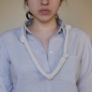 NWT Organic Undyed Unbleached Cotton Necklace