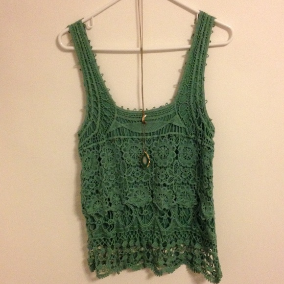 Urban Outfitters Tops - Pins and Needles Layered Crochet Tank Top