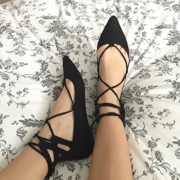 🚫SOLD🚫 Topshop lace up flats