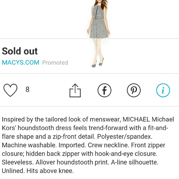 Micheal Kors's houndstooth sleeveless dress - Picture 3 of 3