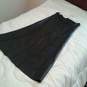bebe Long Leather Skirt