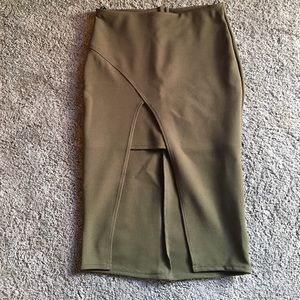 Navy green skirt
