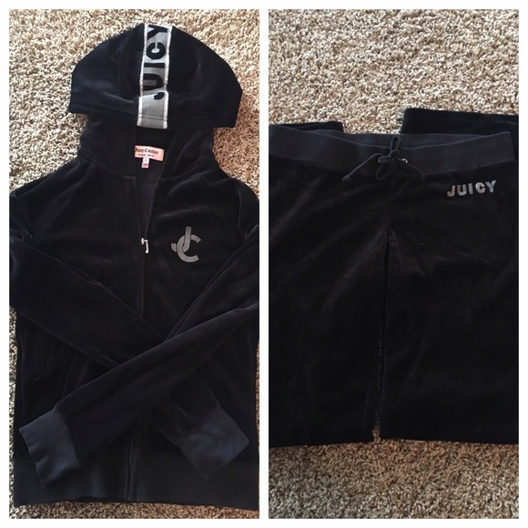 Juicy Couture Black Velour Tracksuit