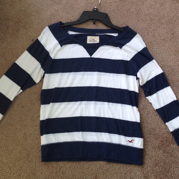 Half-sleeve Navy and White Stripped Shirt