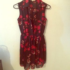 Cute Black and red floral dress!
