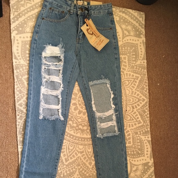 Boohoo limited edition ripped jeans [non stretchy]