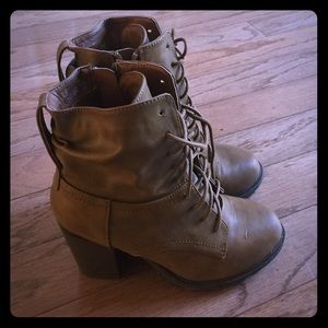 Brown heel boots