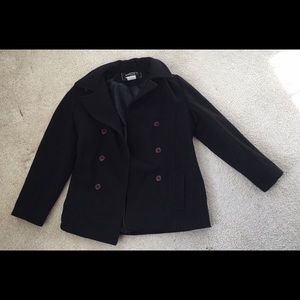 Black pea coat