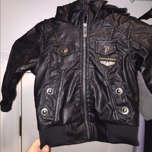 NWOT toddler leather jacket