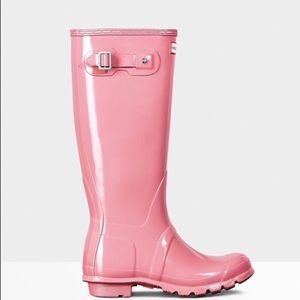 Tall glossy Hunter boots