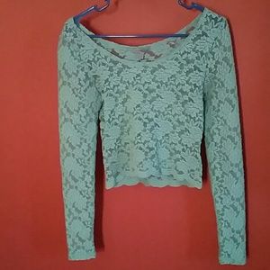 Crop top, long sleeve, floral, going out