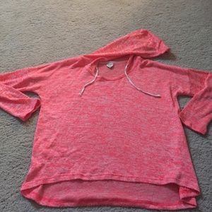 Pink hooded sweater