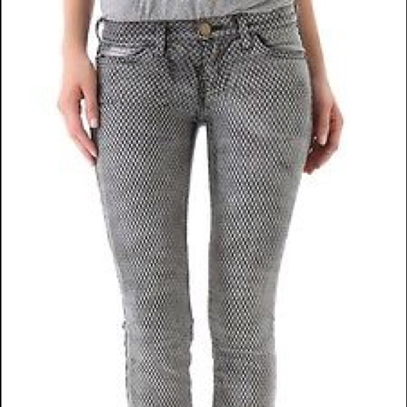 Current/Elliott The Ankle Skinny Mesh Jeans 25