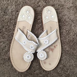 SOLD White and tan Jack Rogers