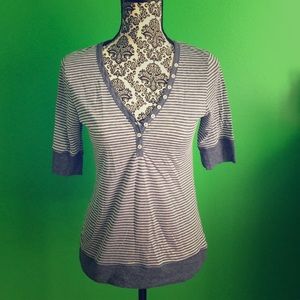 Old Navy stripped v neck henley