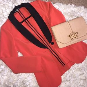 Black and orange blazer