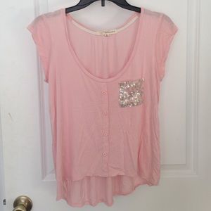Light pink short sleeve shirt