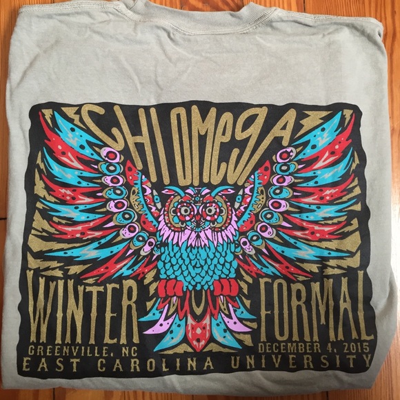 CHI OMEGA long sleeve COMFORT COLORS formal tshirt