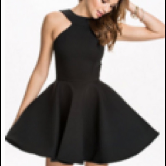 Semi-Formal Black Flare Dress