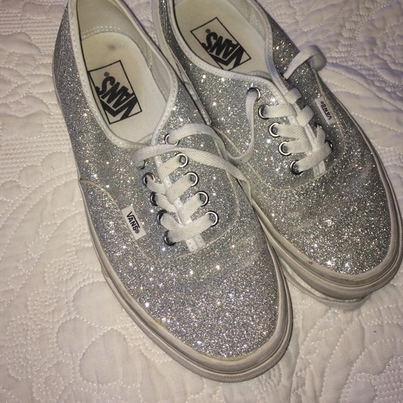 Silver Sparkly Vans