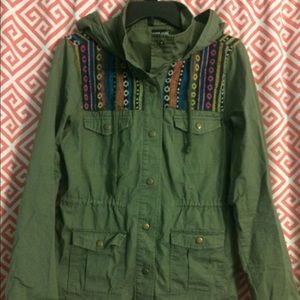 Olive Green Aztec Jacket Size L