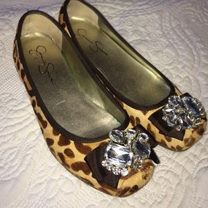 Jessica Simpson leopard print flats