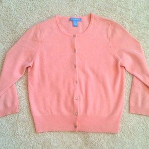 100% Cashmere // Pink Cardigan