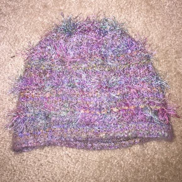 Fun multicolor knit scarf homemade