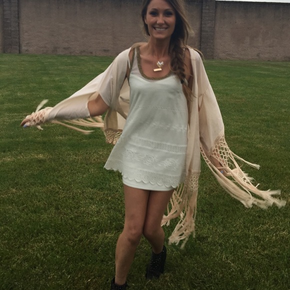 Free people eyelet mini dress