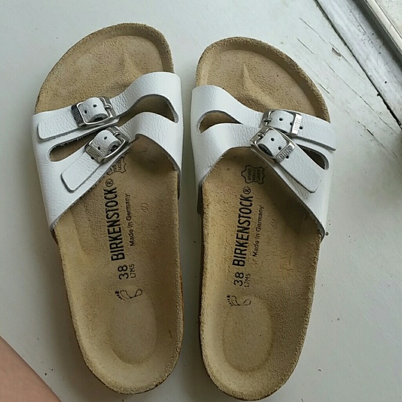 Like New White Birkenstocks
