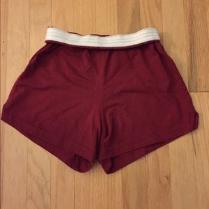 Burgundy soffe shorts