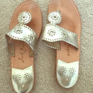 Platinum Jack Rogers sandal, size 8