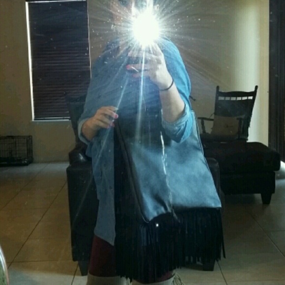 SOLD Fringed Tote - Picture 2 of 3