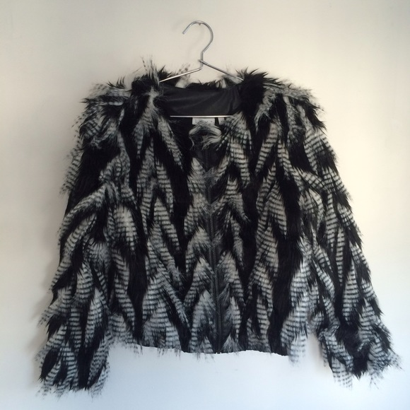 leith faux fur jacket