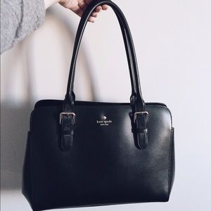 Black Structured Kate Spade Leather Purse