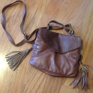 Brown cross body bag