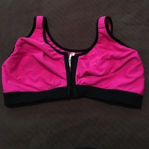 Pink/black LB sports bra